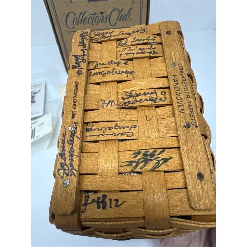 Longaberger CC 1996 JW Miniature Market Basket Combo MANY FAMILY SIGNATURES Look